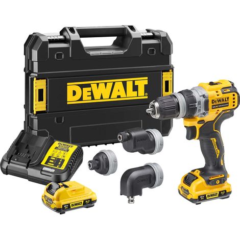 Dewalt – Perceuse-visseuse sans fil 12V avec 2 batteries 3Ah – Moteur Brushless – Couple 57,5Nm pour perçage bois et métal – Coffret TSTAK inclus — vue 5