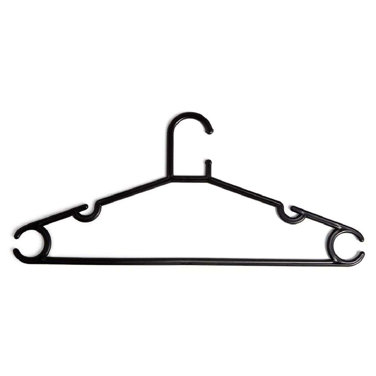 Cintre en plastique Noir x5 - L38,5xH17cm