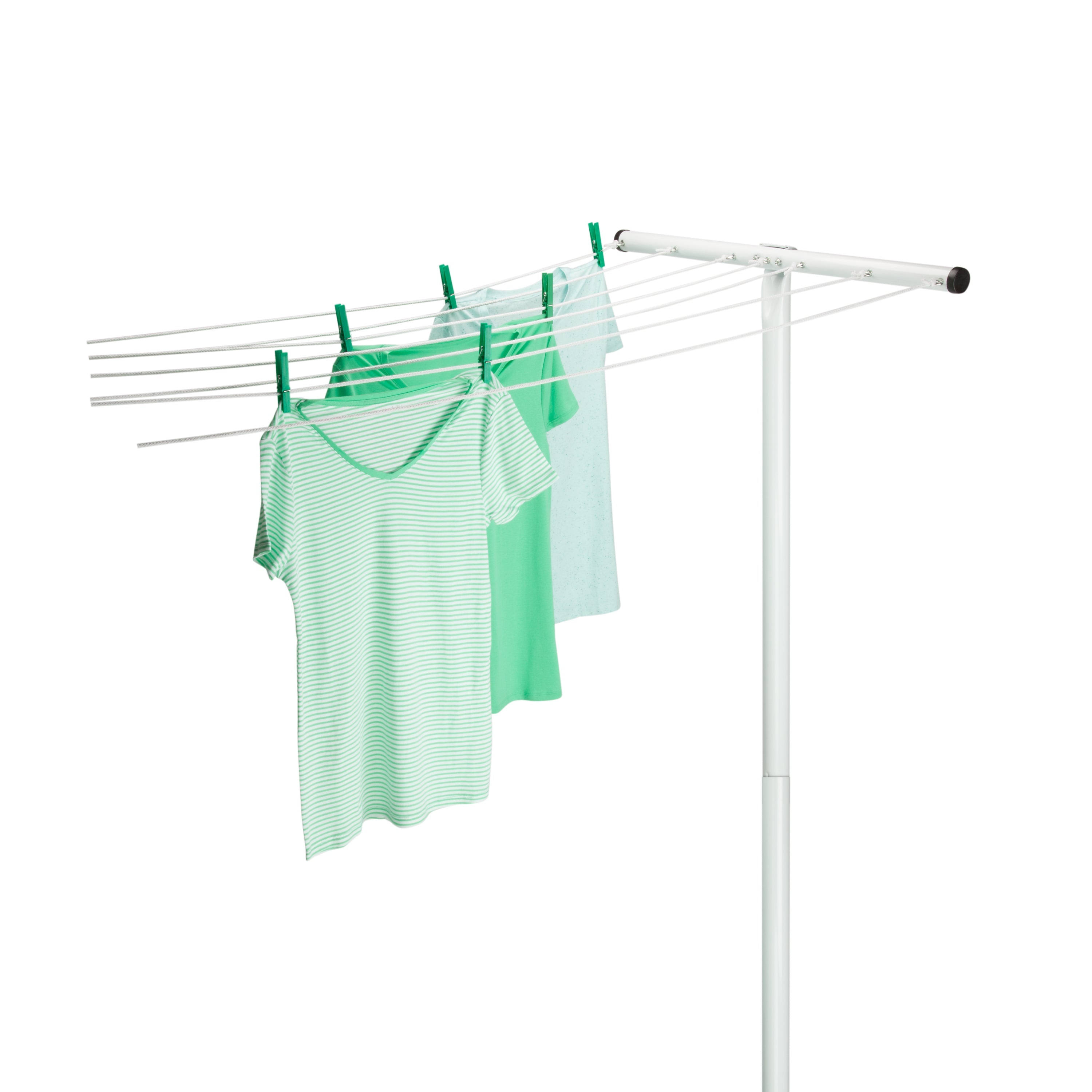 Honey-Can-Do Outdoor 7-Line Drying Pole, White, Dry Rack