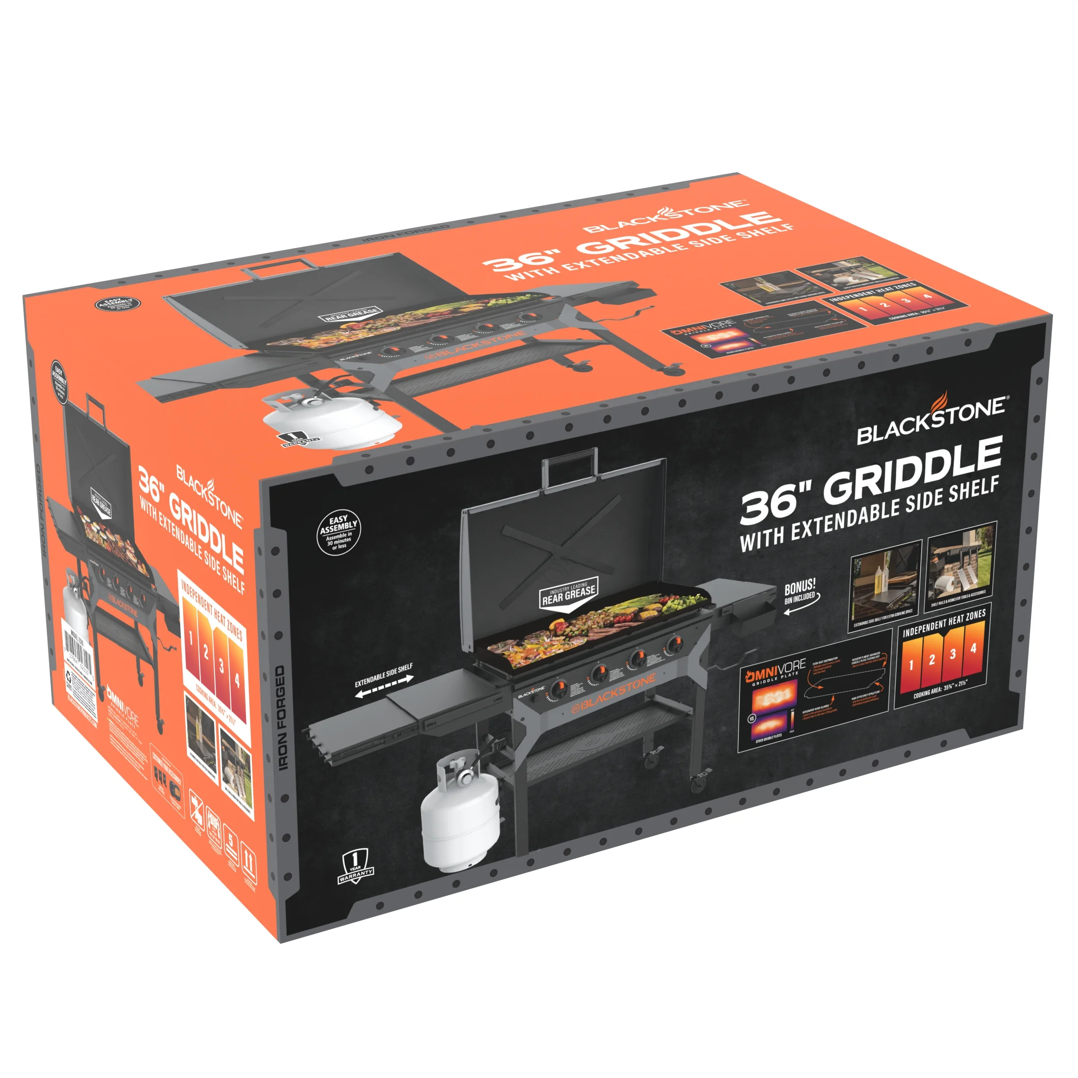 Iron Forged 4 Burner Liquid Propane Outdoor Griddle with Hood Black - Image 10