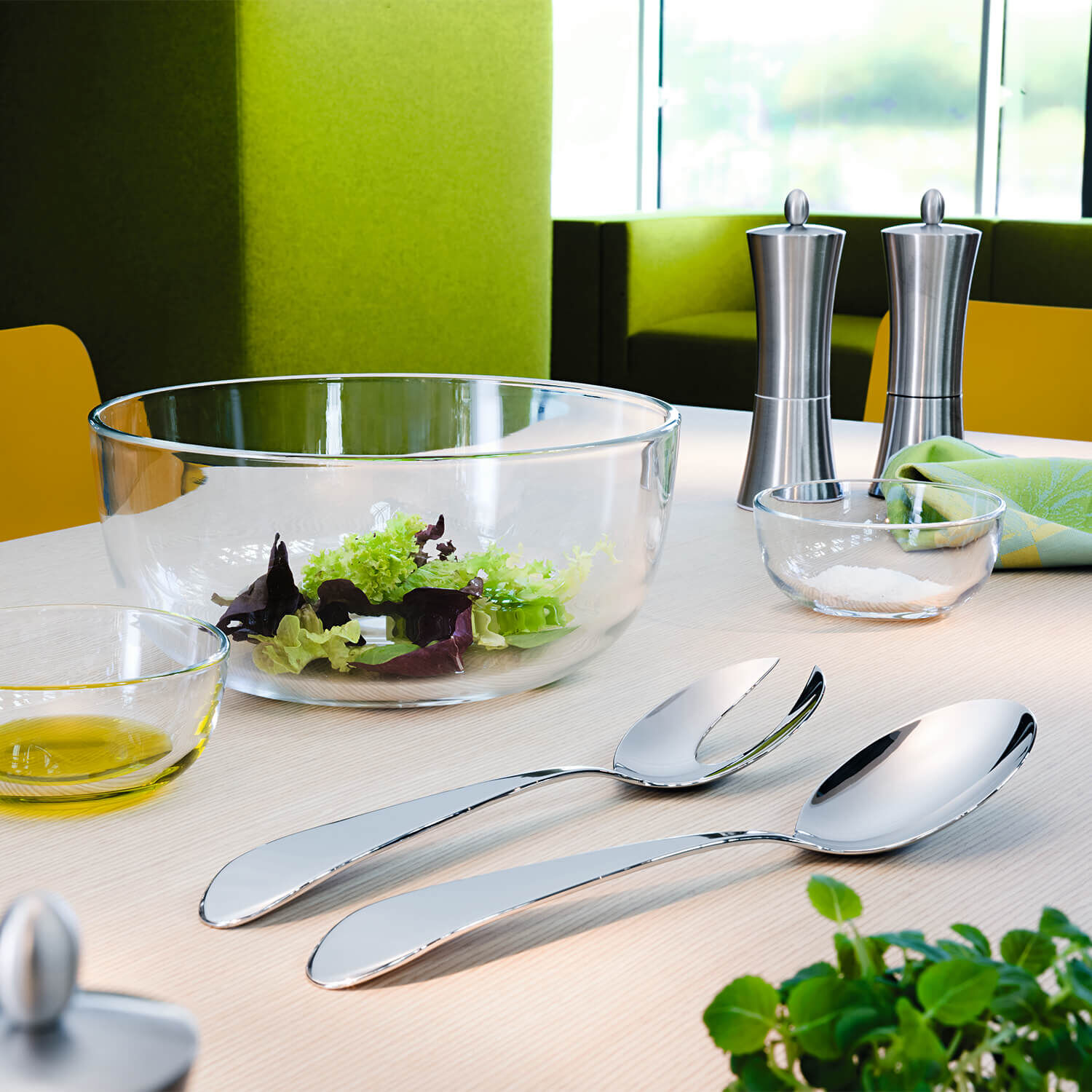 Sereno Salad servers - stainless steel