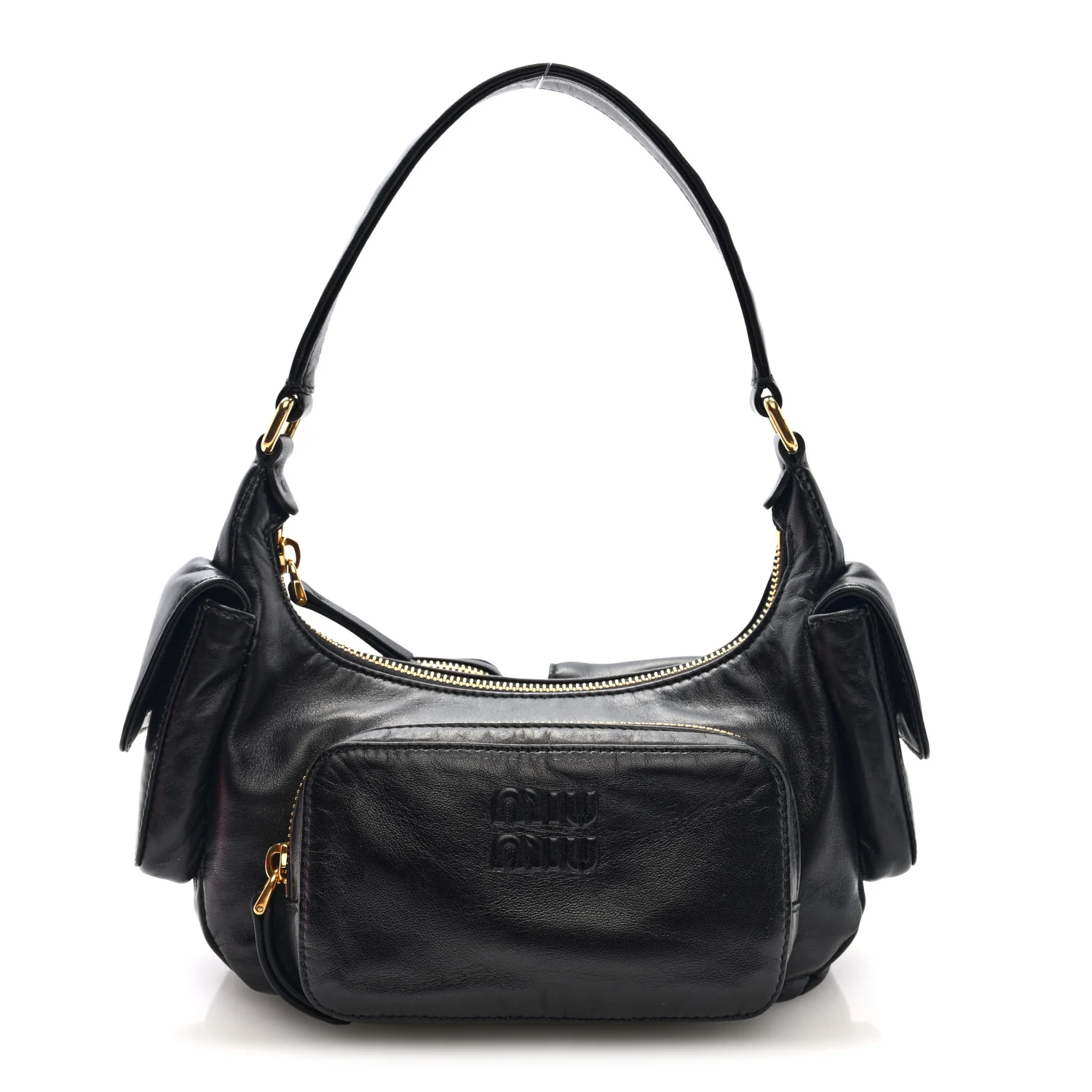 Nappa Multi Pocket Hobo Black