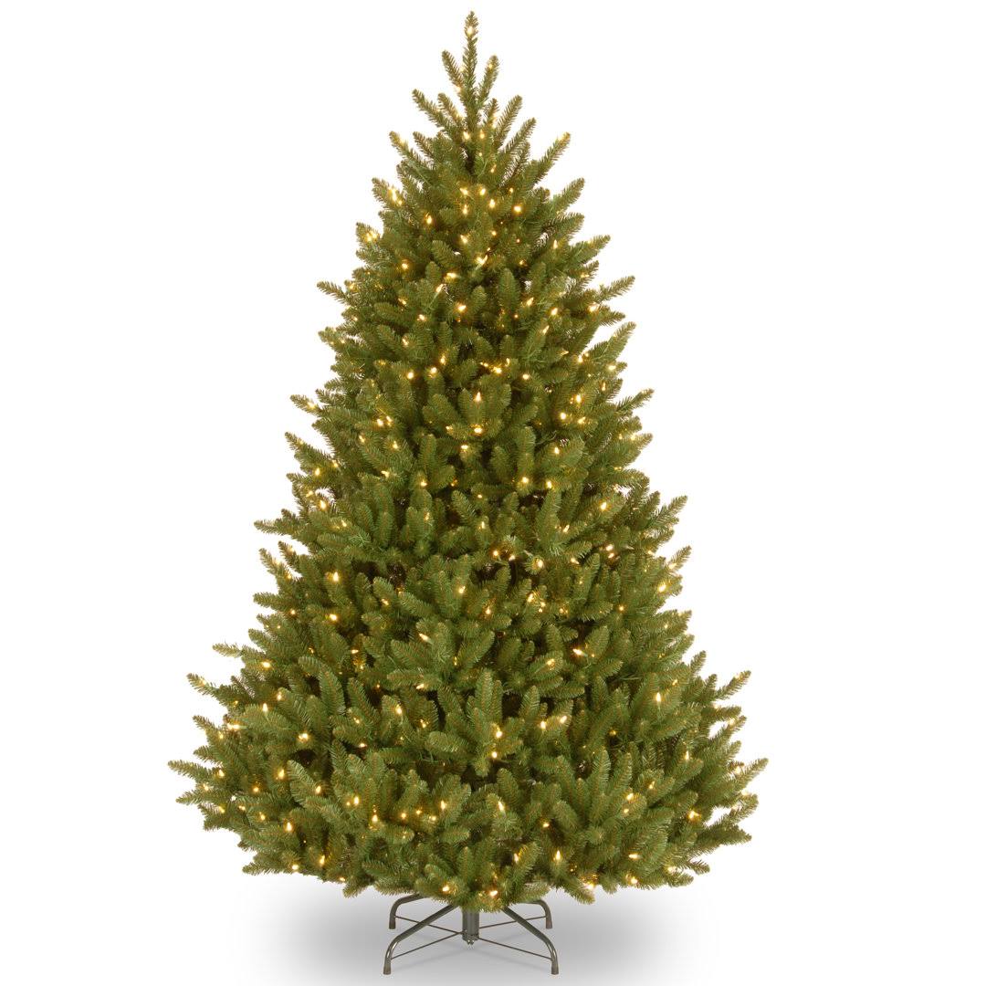 Baldrik Green Artificial Fir Christmas Tree with Lights Size: 7.5'