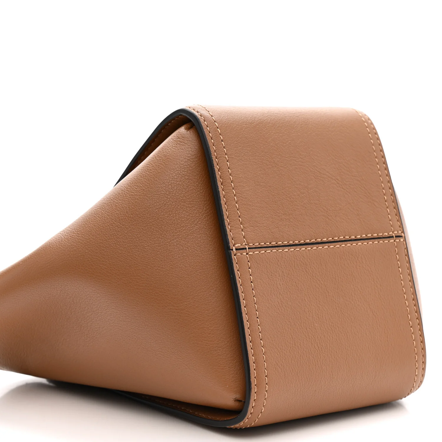 Silky Calfskin Mini Rider's Top Handle Bag Teak