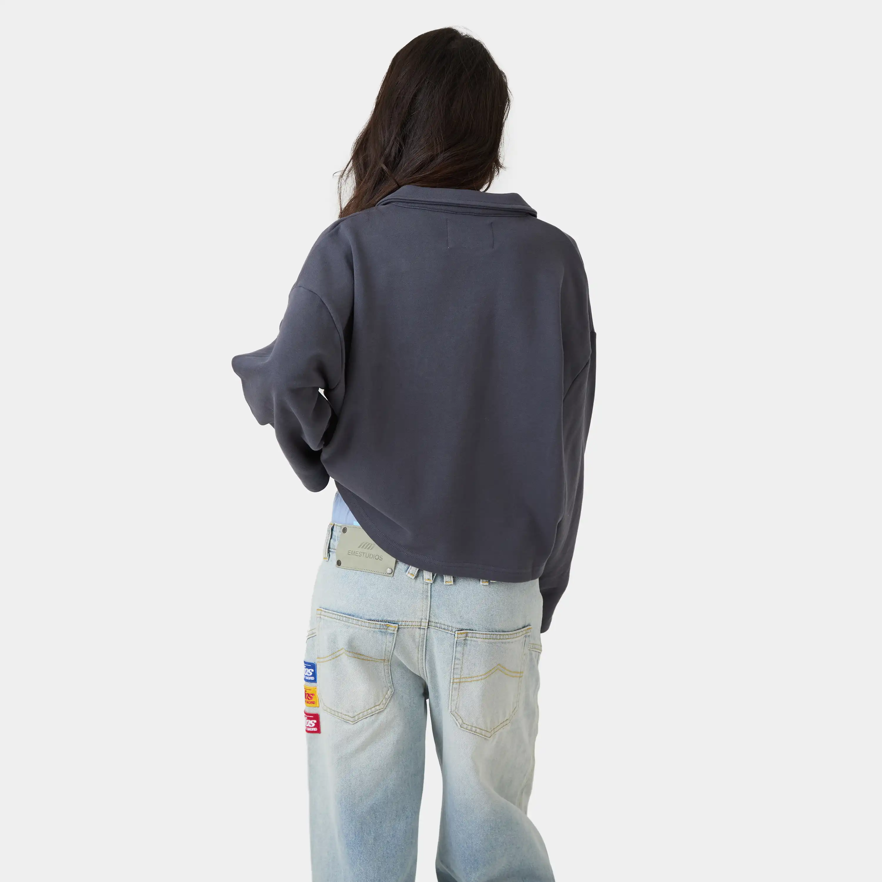 Playtime Ombre Blue Polo Crewneck
