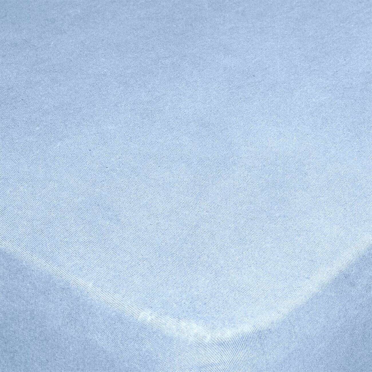 Drap housse 160x200cm 2 personnes polyester uni bleu