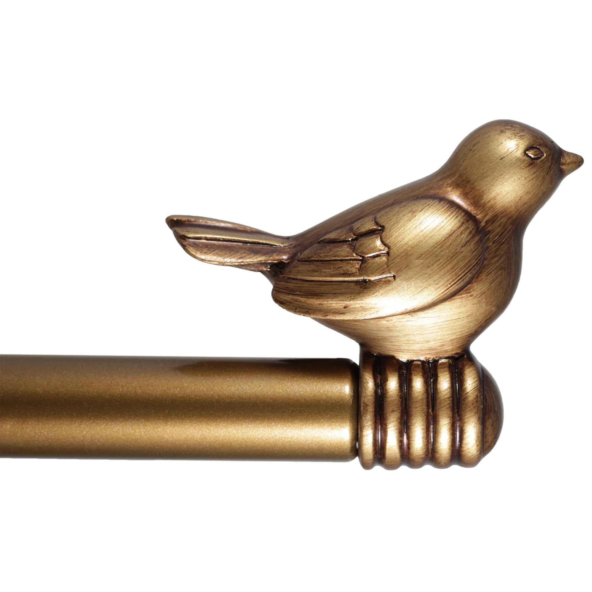 Prejean Bird Adjustable Drapery Single Curtain Rod Size: 48