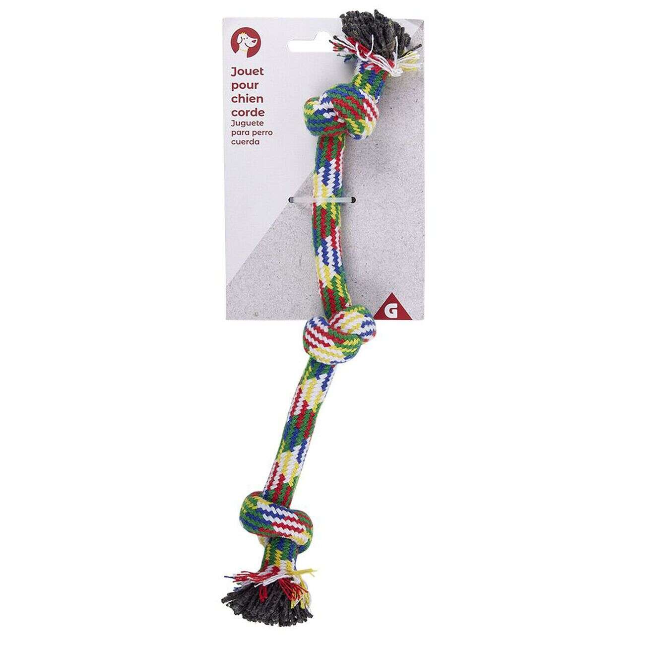 Jouet pour chien Corde à 3 noeuds L.30 cm