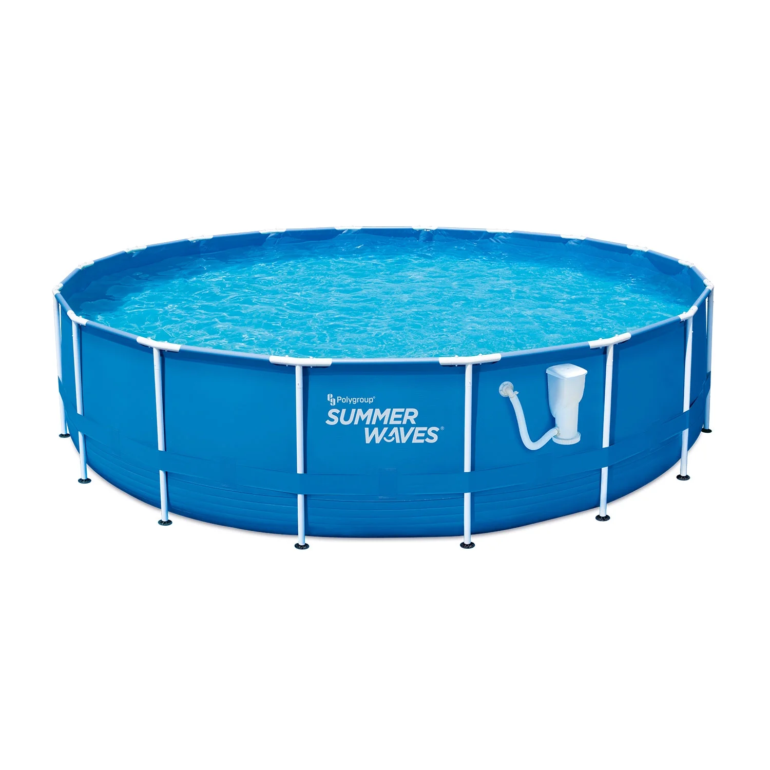 Open Box Active 10 Foot Metal Frame Above Ground Pool Set w/ Pump - Image 4