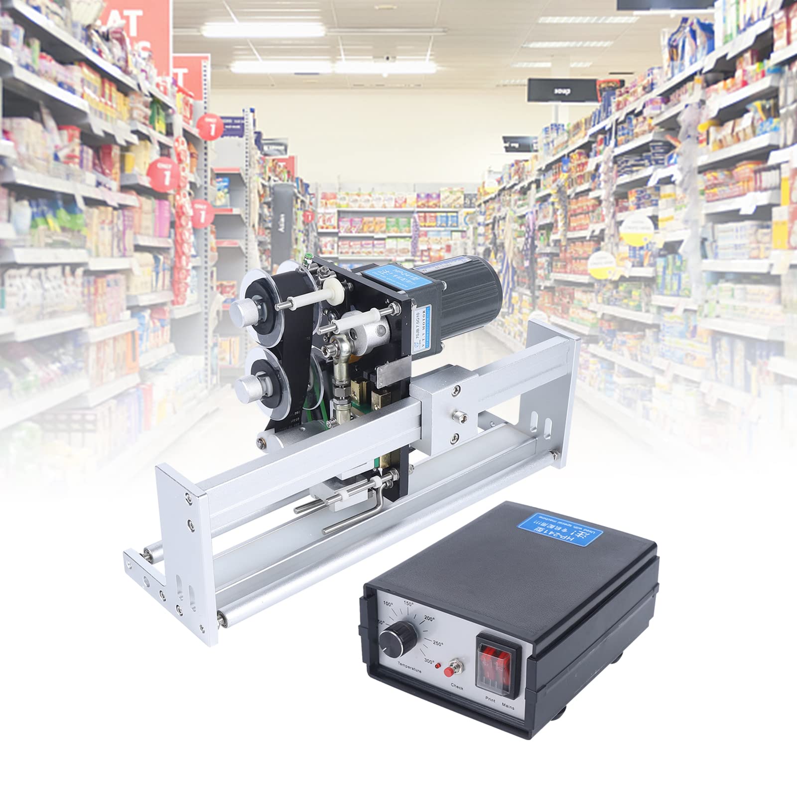 110V Electric Ribbon Coding Machine, Maximum Printing Speed 120 Times/min, Automatic Ribbon Coder for Product Date, Numerals, Chinese, English Printing