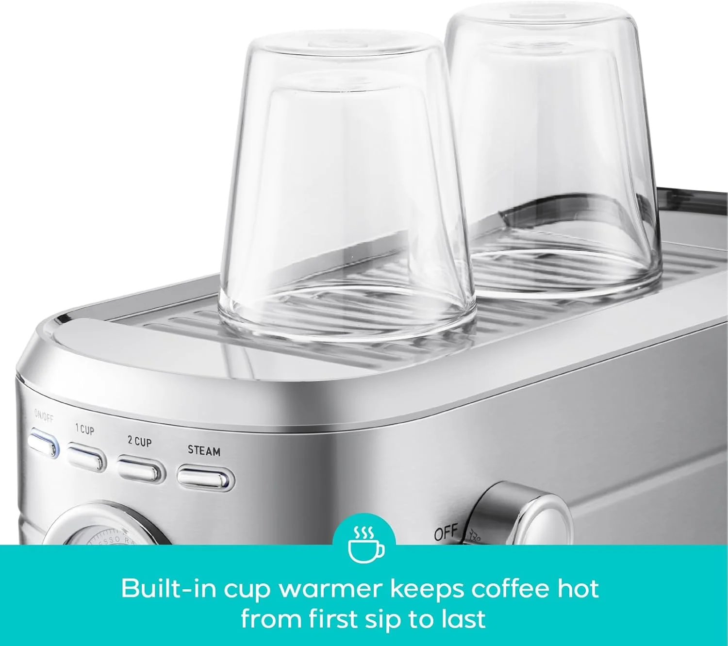 CM5418 20-Bar Espresso Machine and Coffee Maker, Silver(Silver) - Image 6