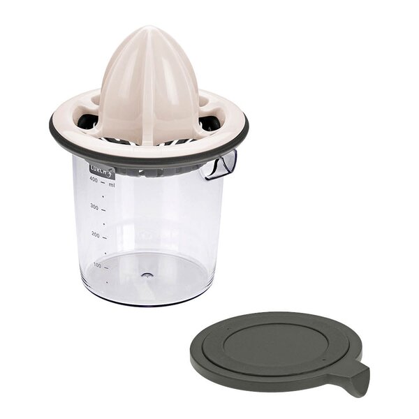 Sitruspresse m/beholder 400 ml hvit/grå/klar