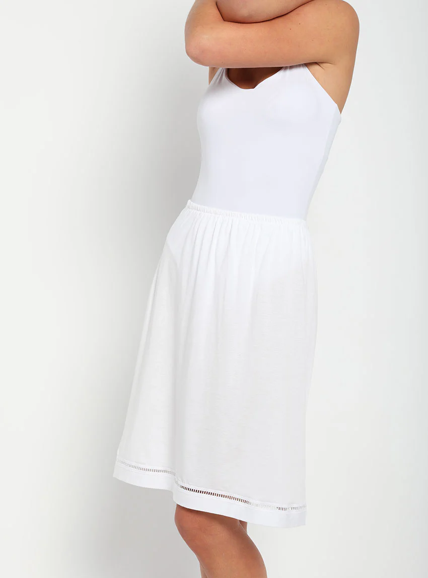 Jupon femme en coton blanc