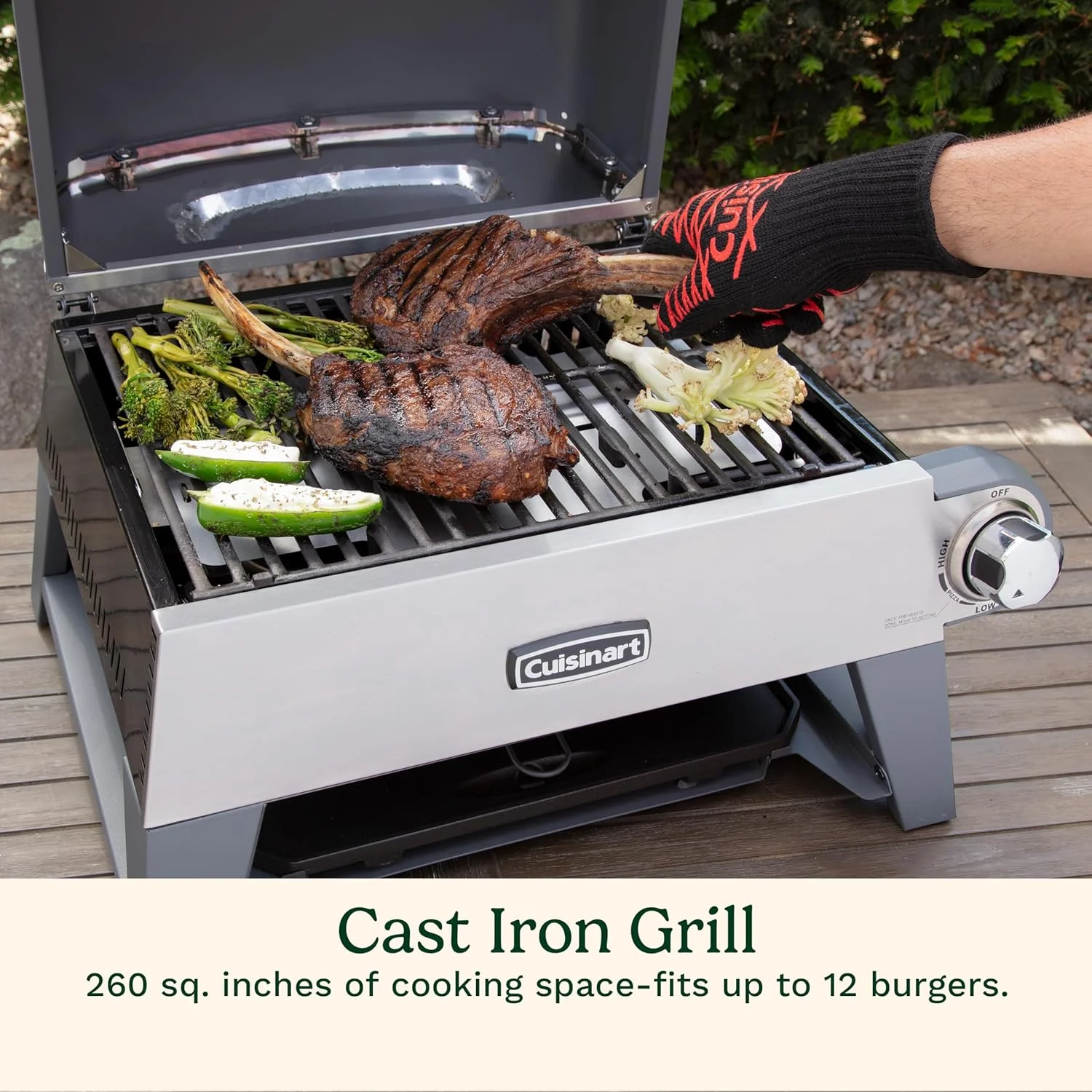 CGG-403 3-in-1 Grill, Griddle and Pizza Oven, Stainless Steel - Image 3