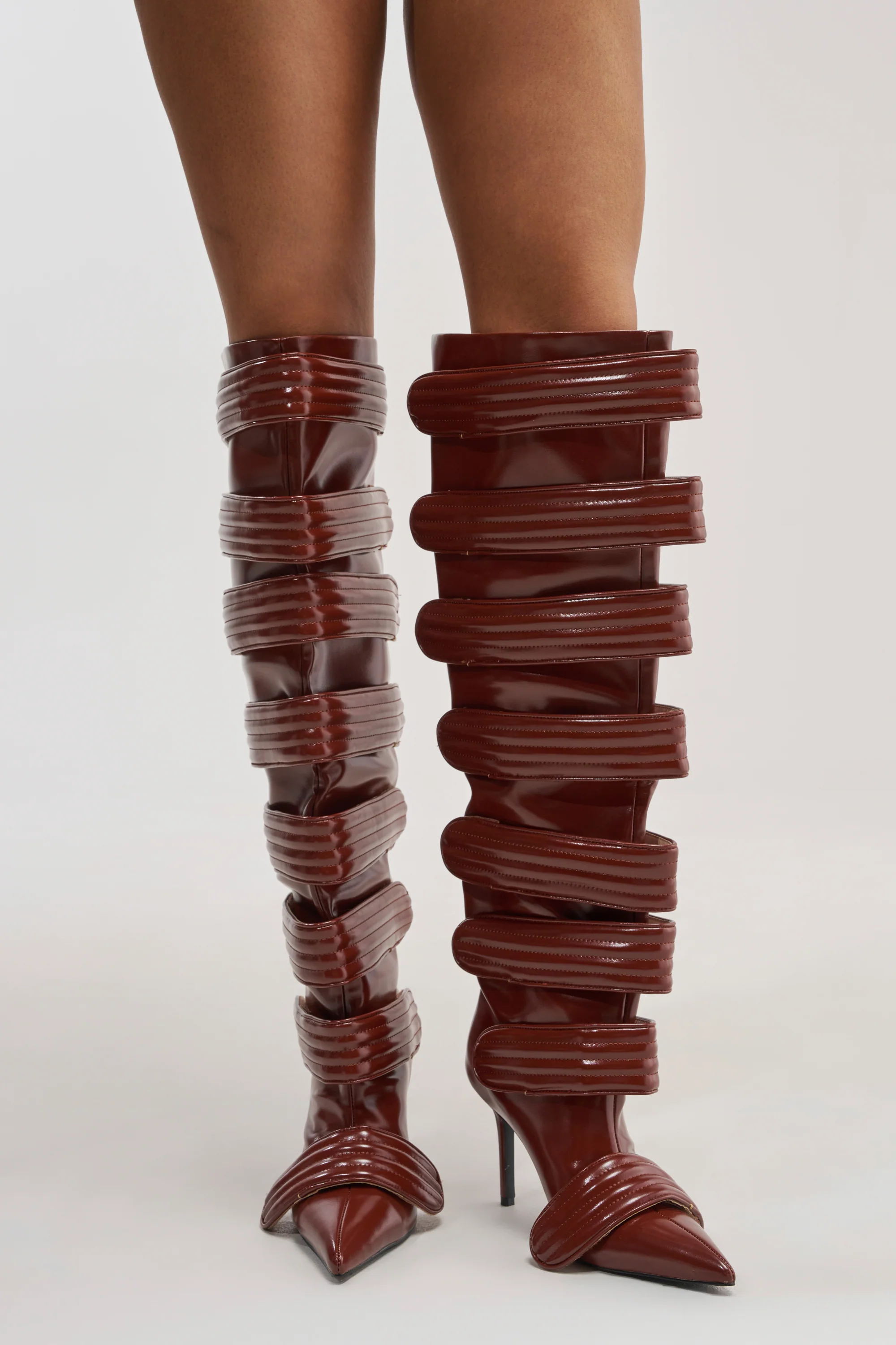 AZALEA WANG JETSET COGNAC STILETTO BOOT - Akira Store