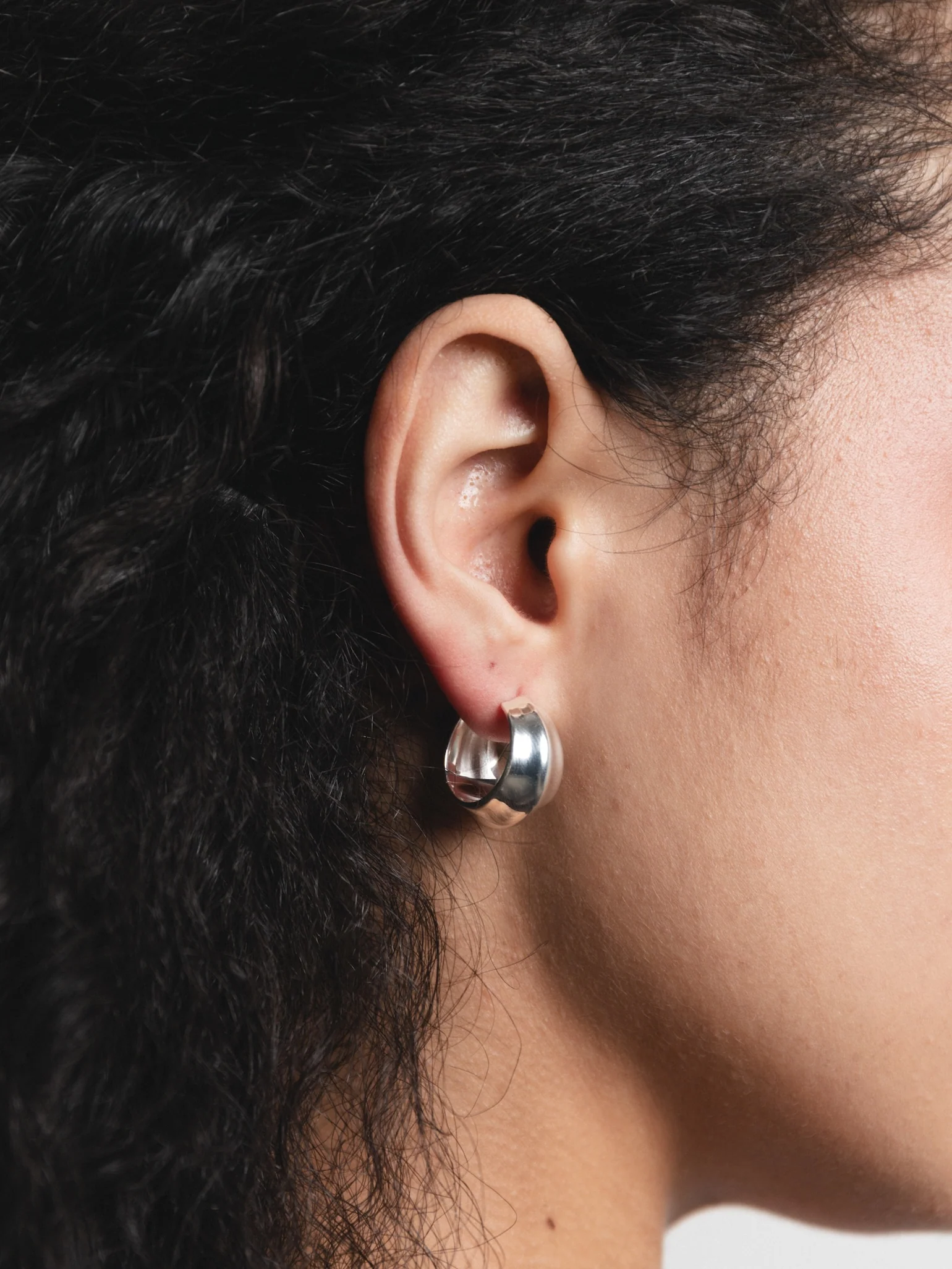 Bodie Hoops in Sterling Silver