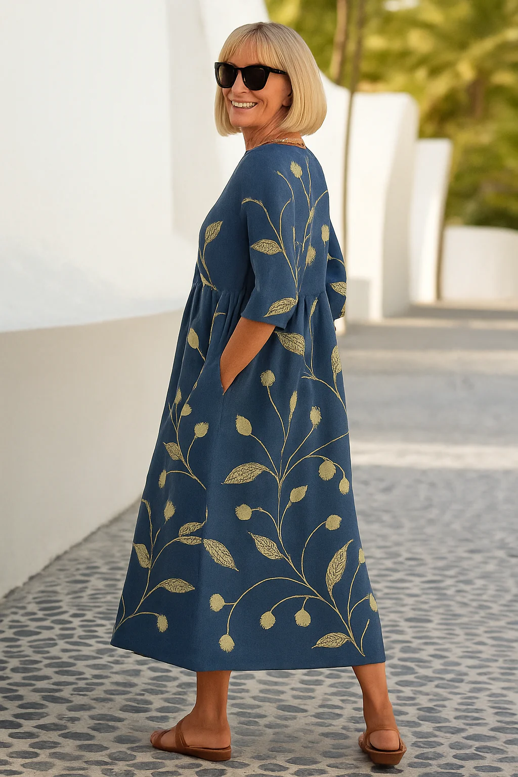 Robe Midi Décontractée pour Femmes – Élégance Quotidienne Sans Effort