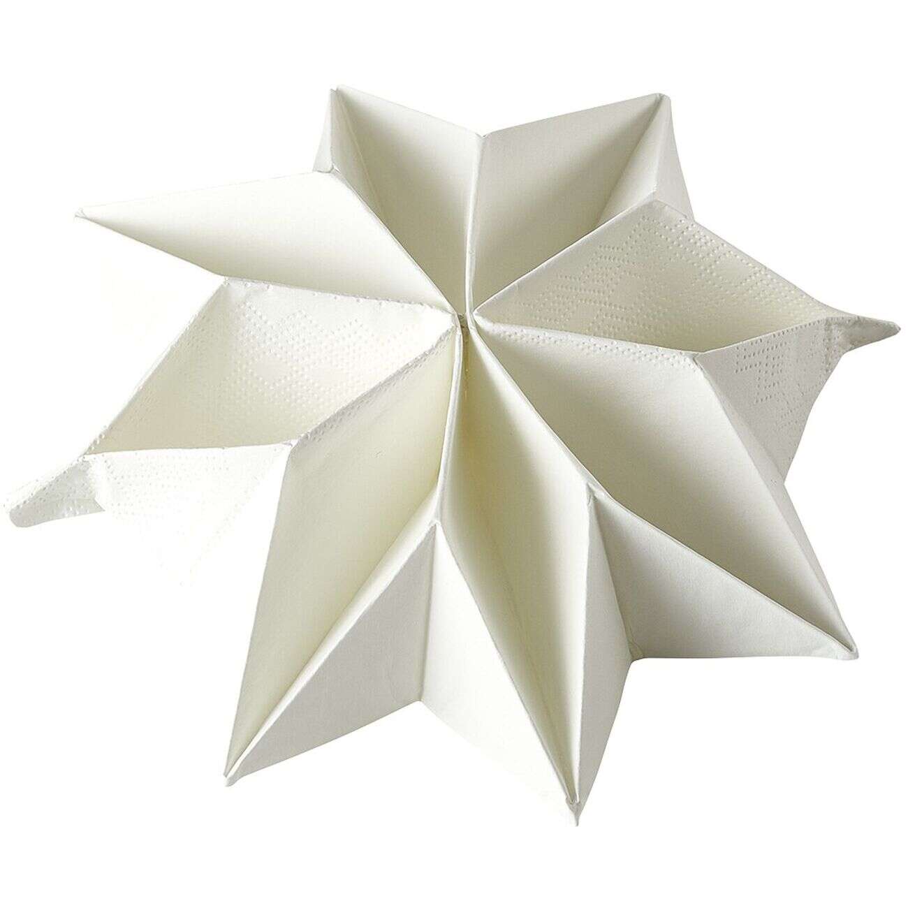 Serviettes x 10 prépliées forme flocon de neige