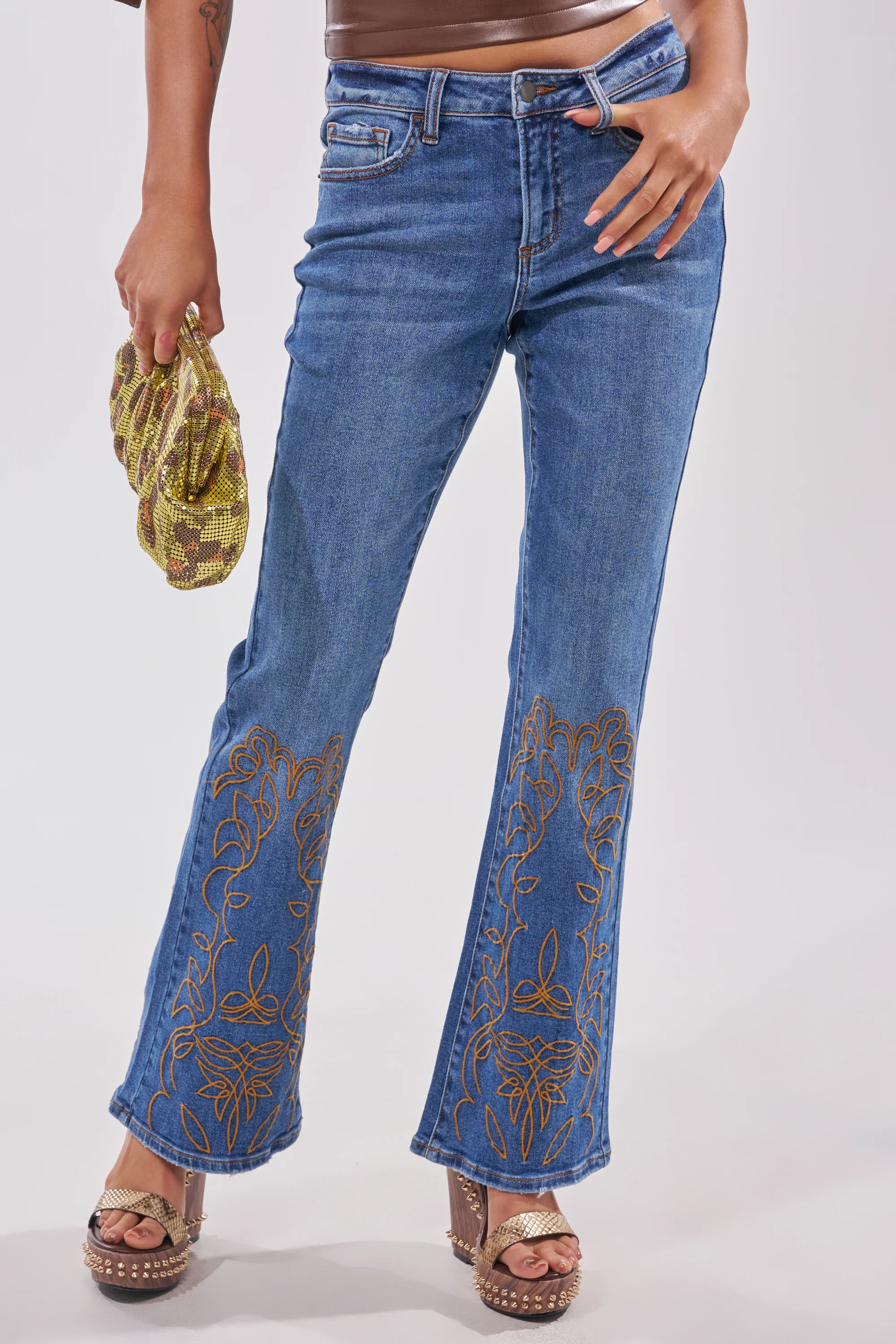 RODEO BABE SKINNY FLARED DENIM - Akira Store