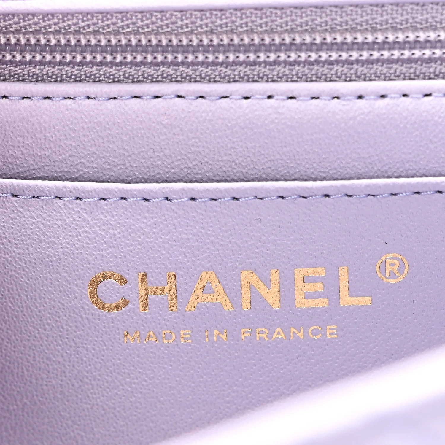Lambskin Quilted Mini Top Handle Rectangular Flap Light Purple