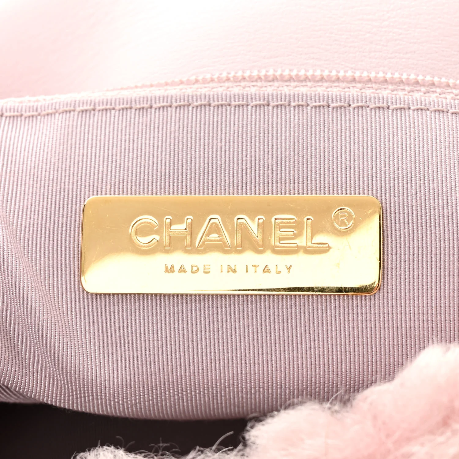 Shearling Sheepskin Medium Chanel 19 Flap Light Pink