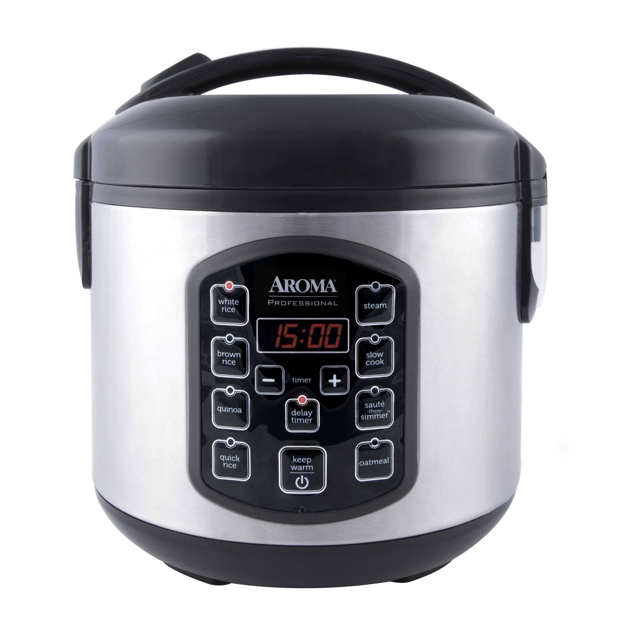 Aroma Rice Cooker 8 Cup Silver