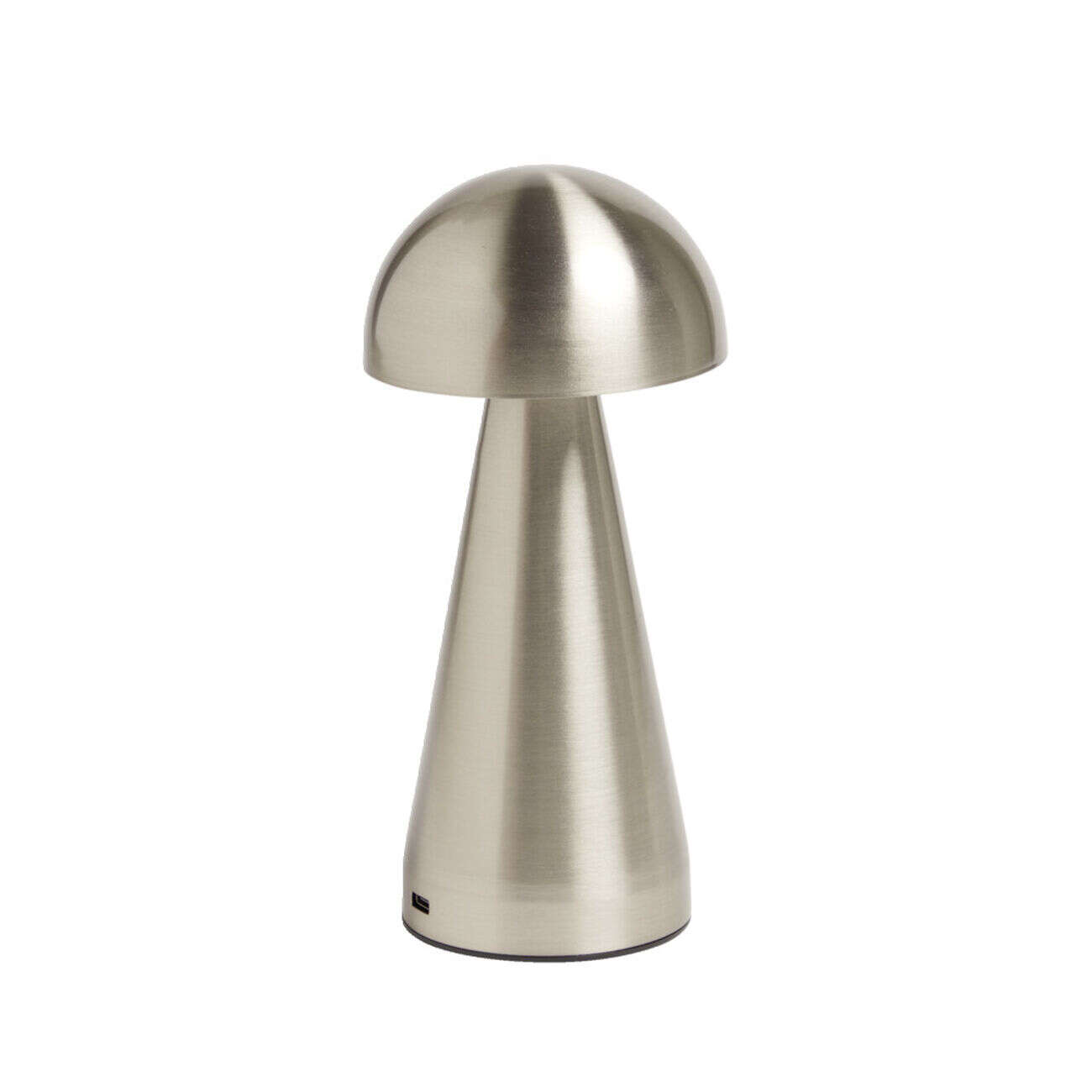 Lampe de table Roundi USB tactile grise Ø9,5xH22,5cm