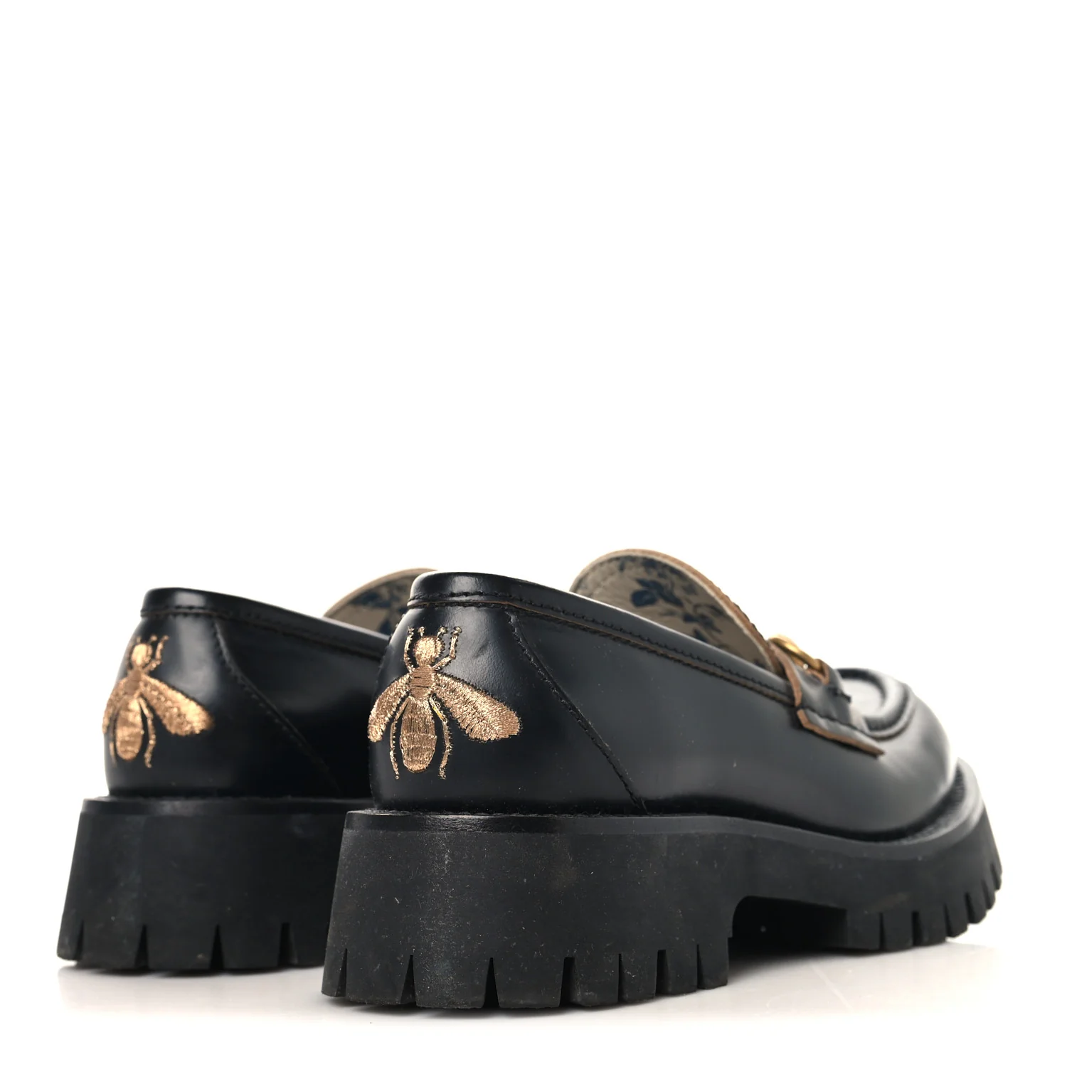 Cordovan Lux Womens Harald Horsebit 25mm Platform Loafers 35 Black