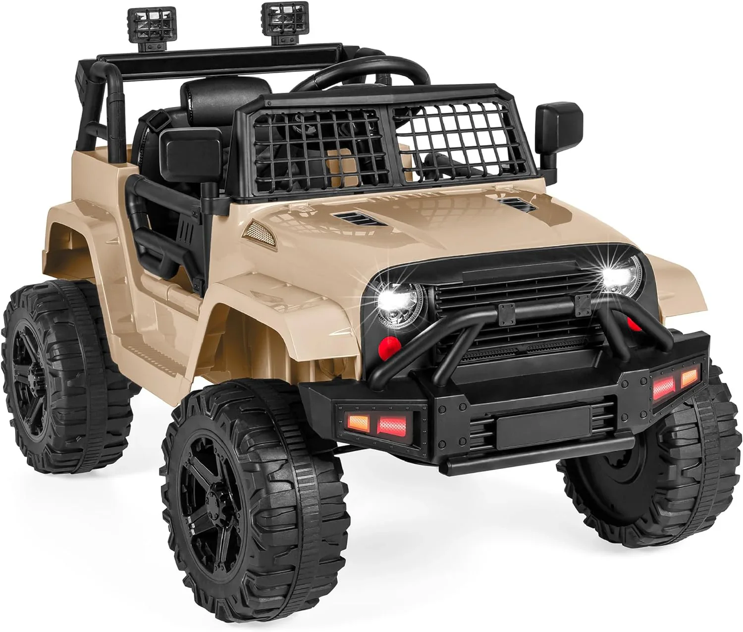 Camion électrique pour enfants Best Choice Products 12V avec suspension à ressorts et lumières LED