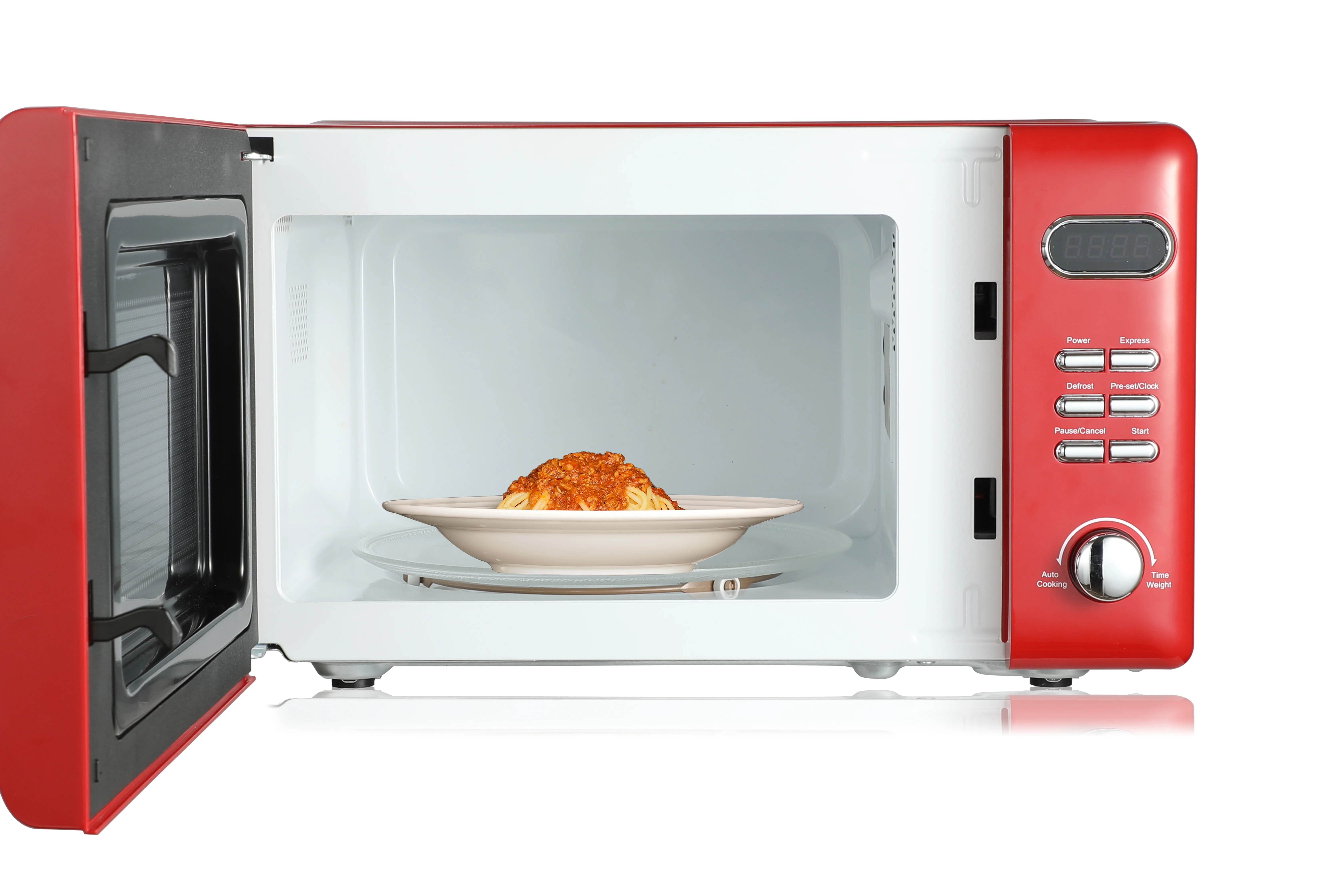 Emerson 0.7 cu ft, 700W Red Retro Countertop Microwave Oven, MWR7020RD
