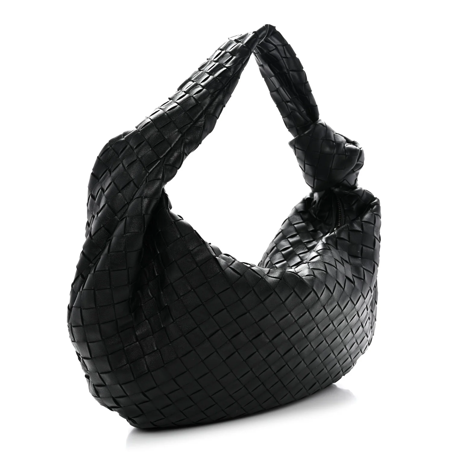 Nappa Intrecciato Small Jodie Hobo Black
