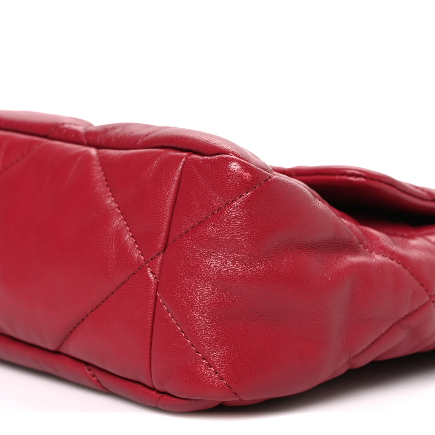 Lambskin Quilted Large Chanel 19 Flap Red
