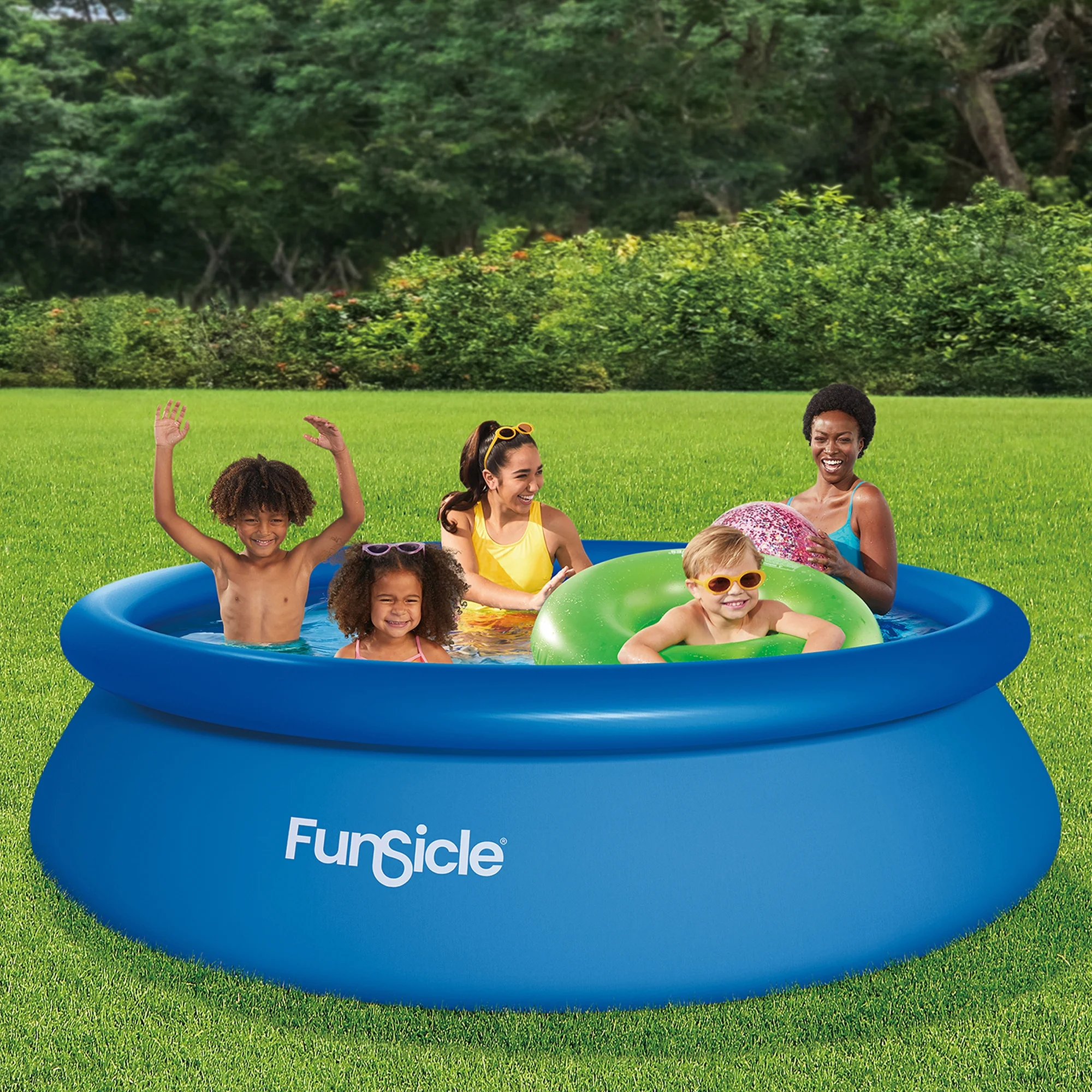 Funsicle 8 Ft Quickset Above Ground Swimming Pool, Round, Age 6 & up