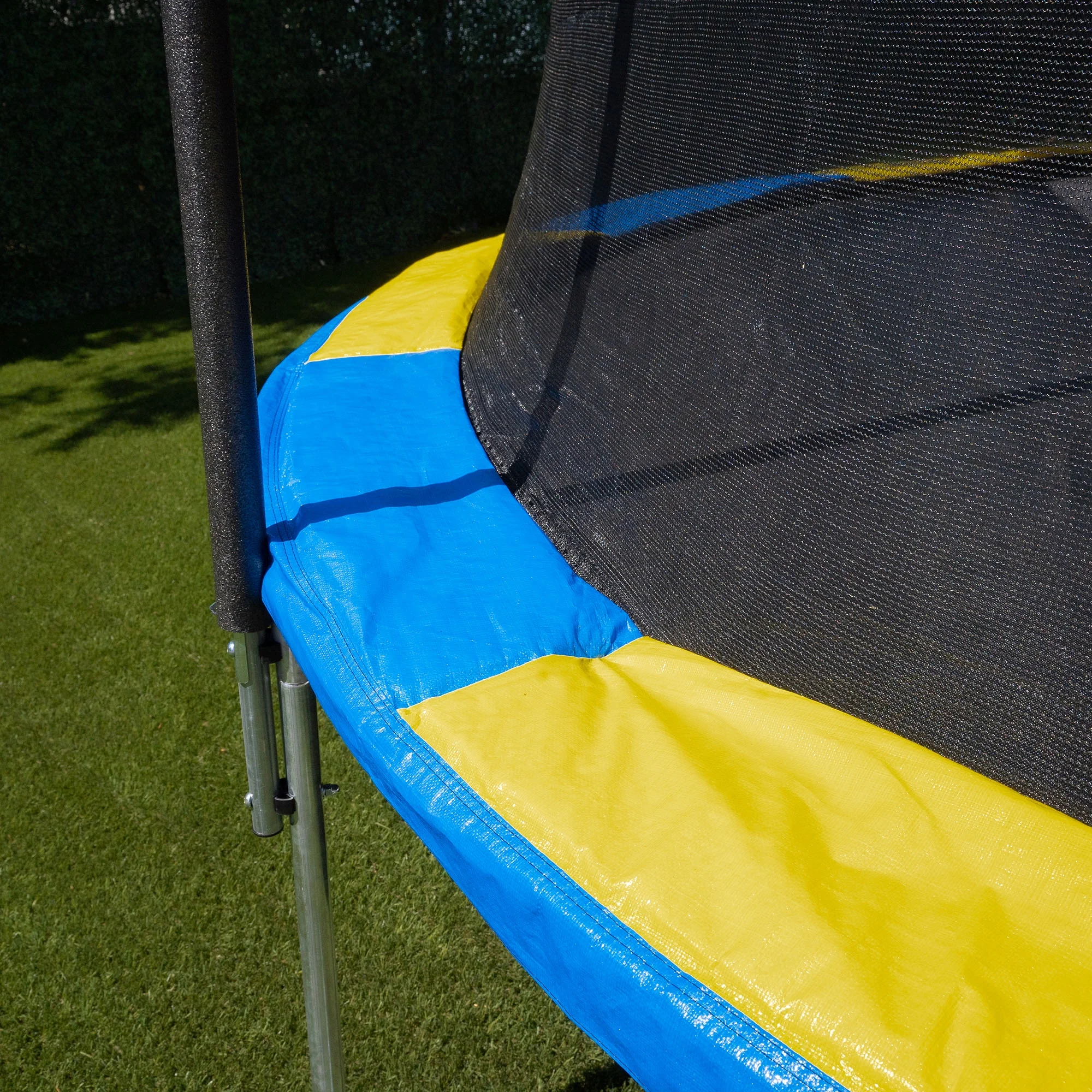 Bounce Pro 12' Round Trampoline with Safety-Enclosure in Blue and Yellow(Trampoline) - Image 10