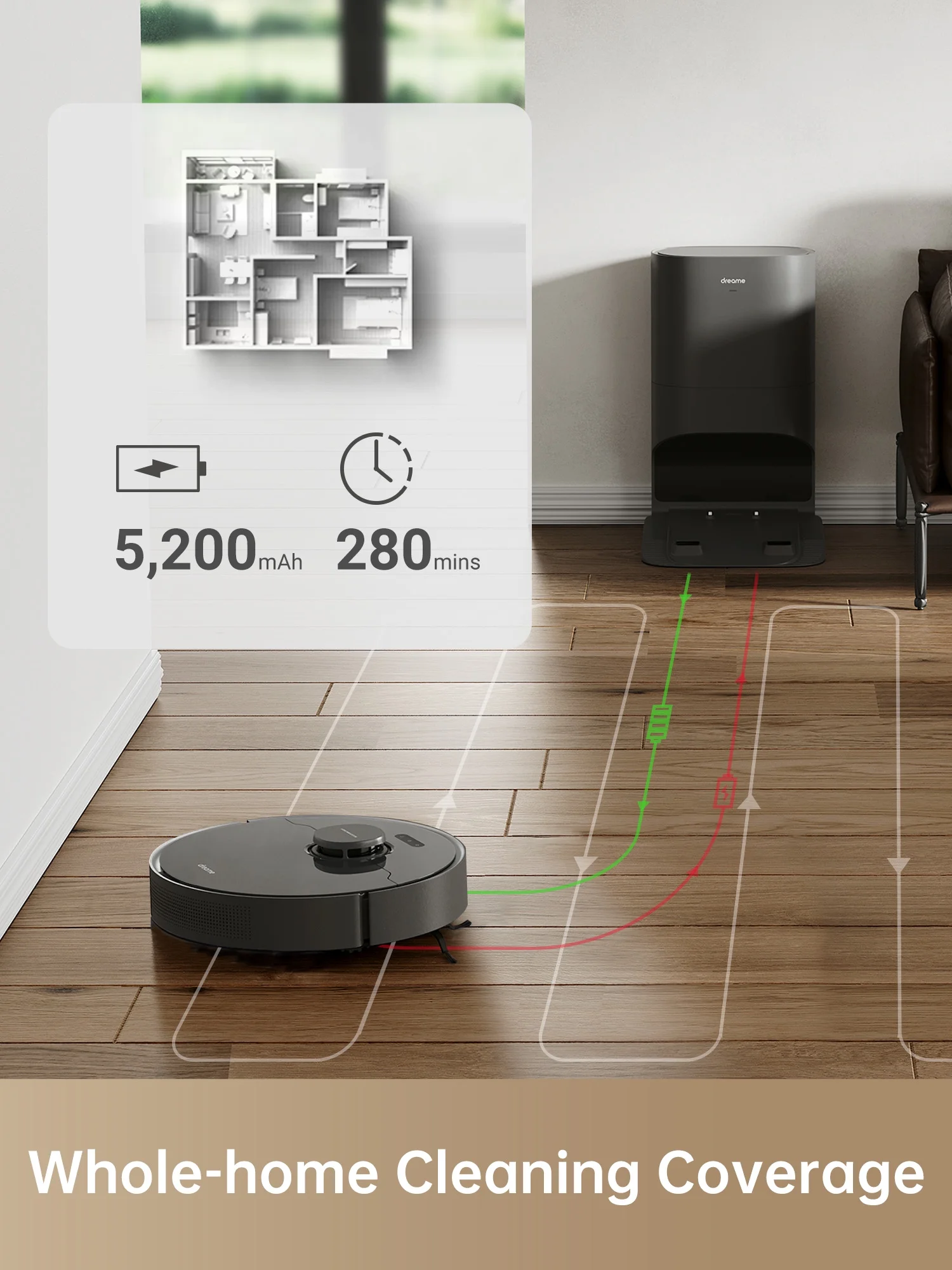3-in-1 Robot Vacuum and Mop, Advanced AI and LiDAR Navigation, Self-Emptying Base, D10s Plus(Black (New Version)) - Image 6