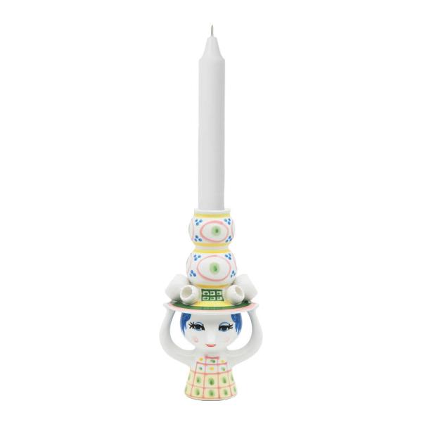 Lady with hat lysestake 16 cm pink