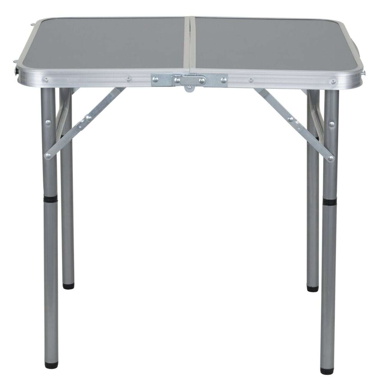 Table camping pliable acier aluminium bois 60x45xH55cm