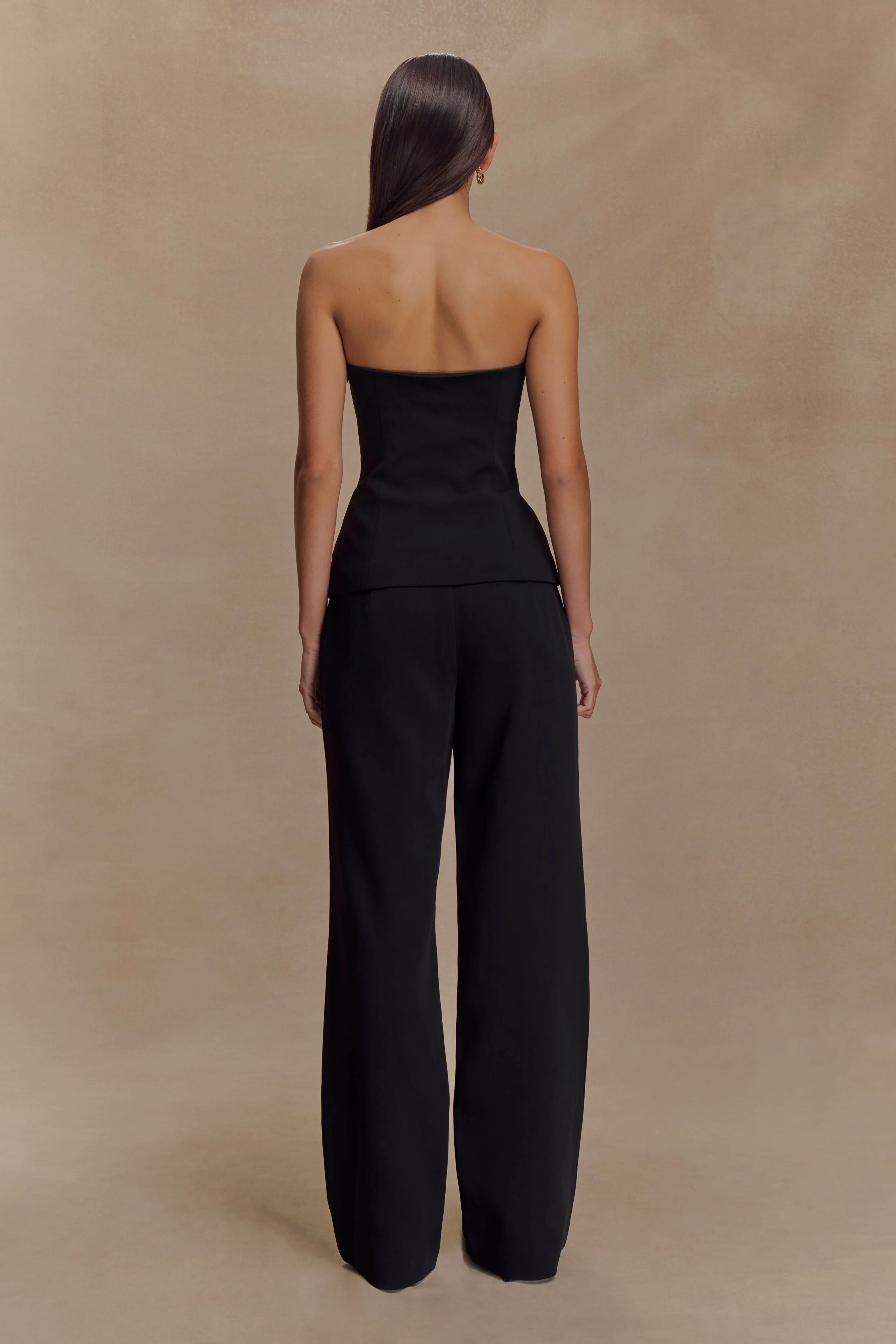 Lindie Straight Leg Suiting Pants - Black