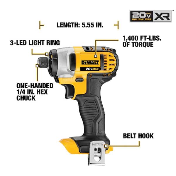 20V MAX Cordless 7 Tool Combo Kit with TOUGHSYSTEM Case, (1) 20V 4 0Ah Battery and (2) 20V 2 0Ah Batteries Image 5