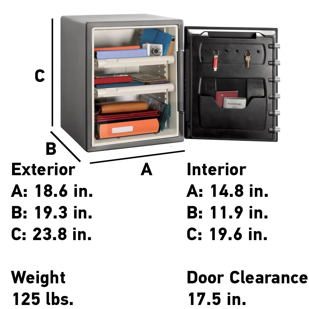 SF205CV Fire-Resistant Safe with Combination Lock, 2.0 Cu. ft. - Image 5
