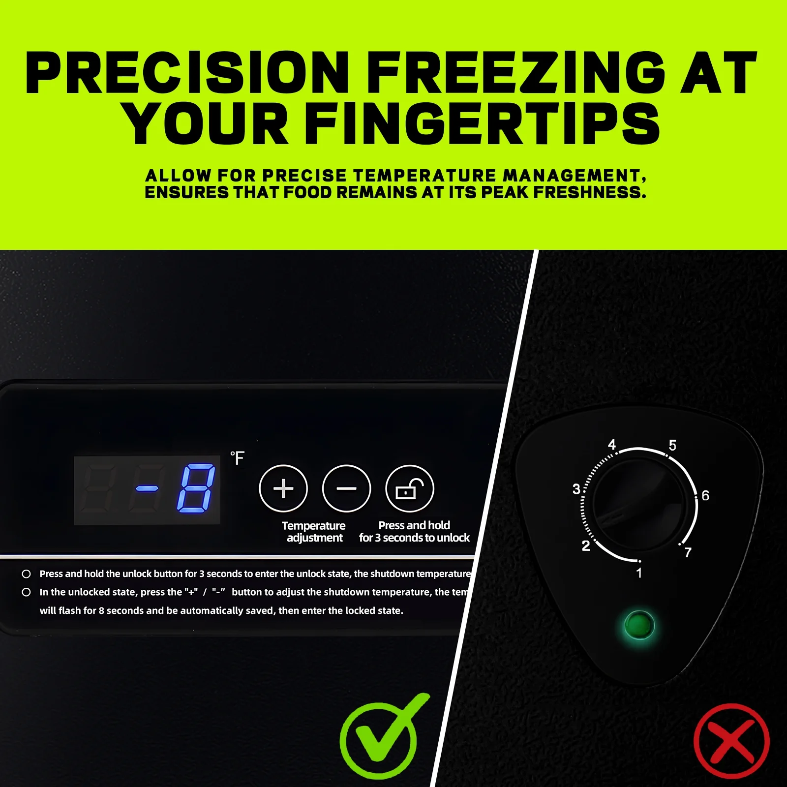 4.0 Cu.ft Deep Chest Freezer Mini Freezers Top Open Door Rmovable Storage Baskets New Black(4.0Cu.ft Black) - Image 2
