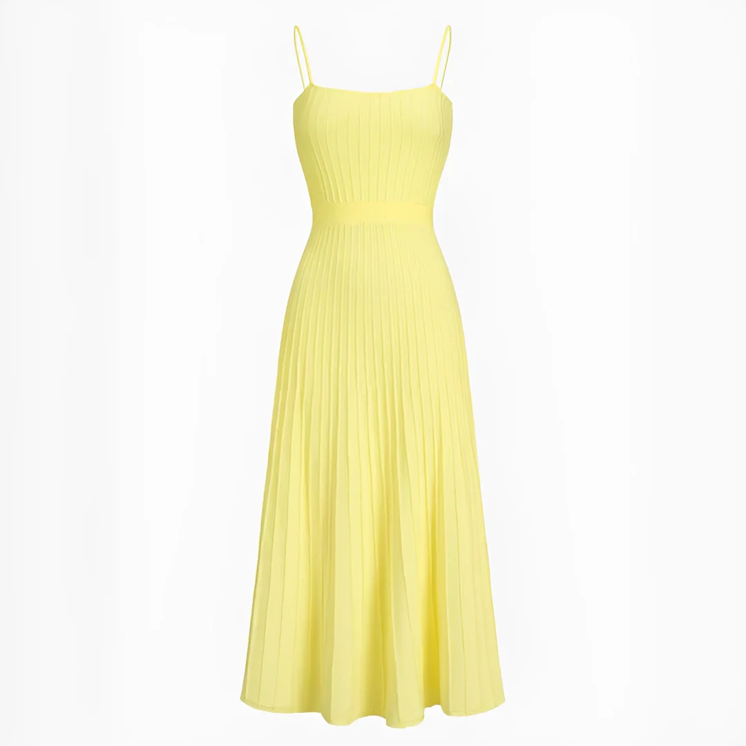 Pheobie - Robe Midi Élégante et Plissée