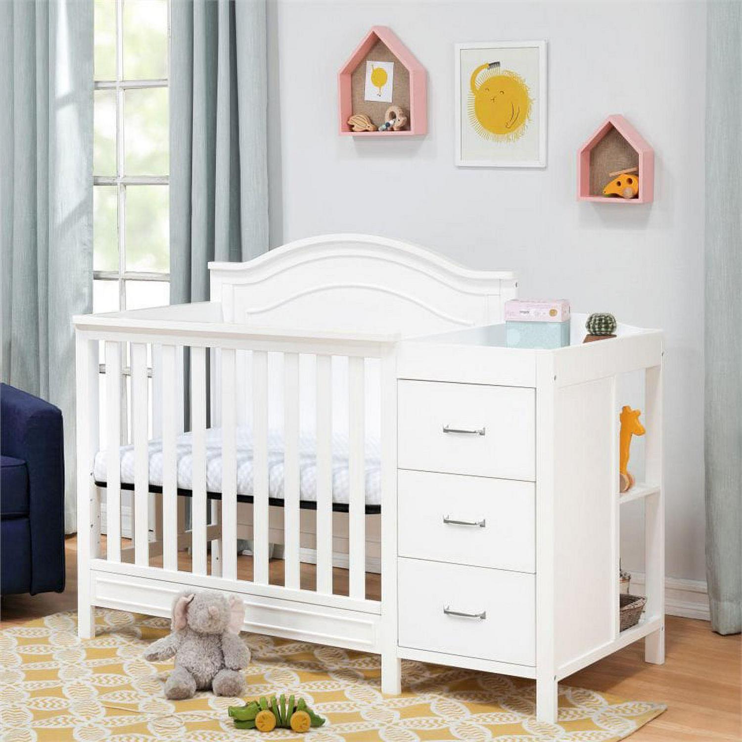 Davinci Charlie 4 - in - 1 Convertible Mini Crib & Changer in White