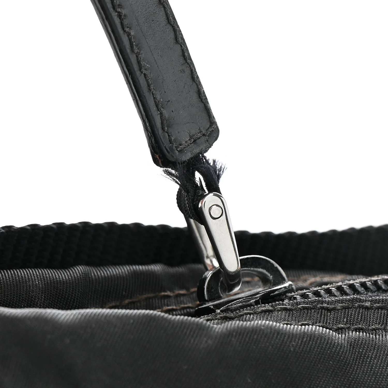Tessuto Nylon Triangle Shoulder Bag Black