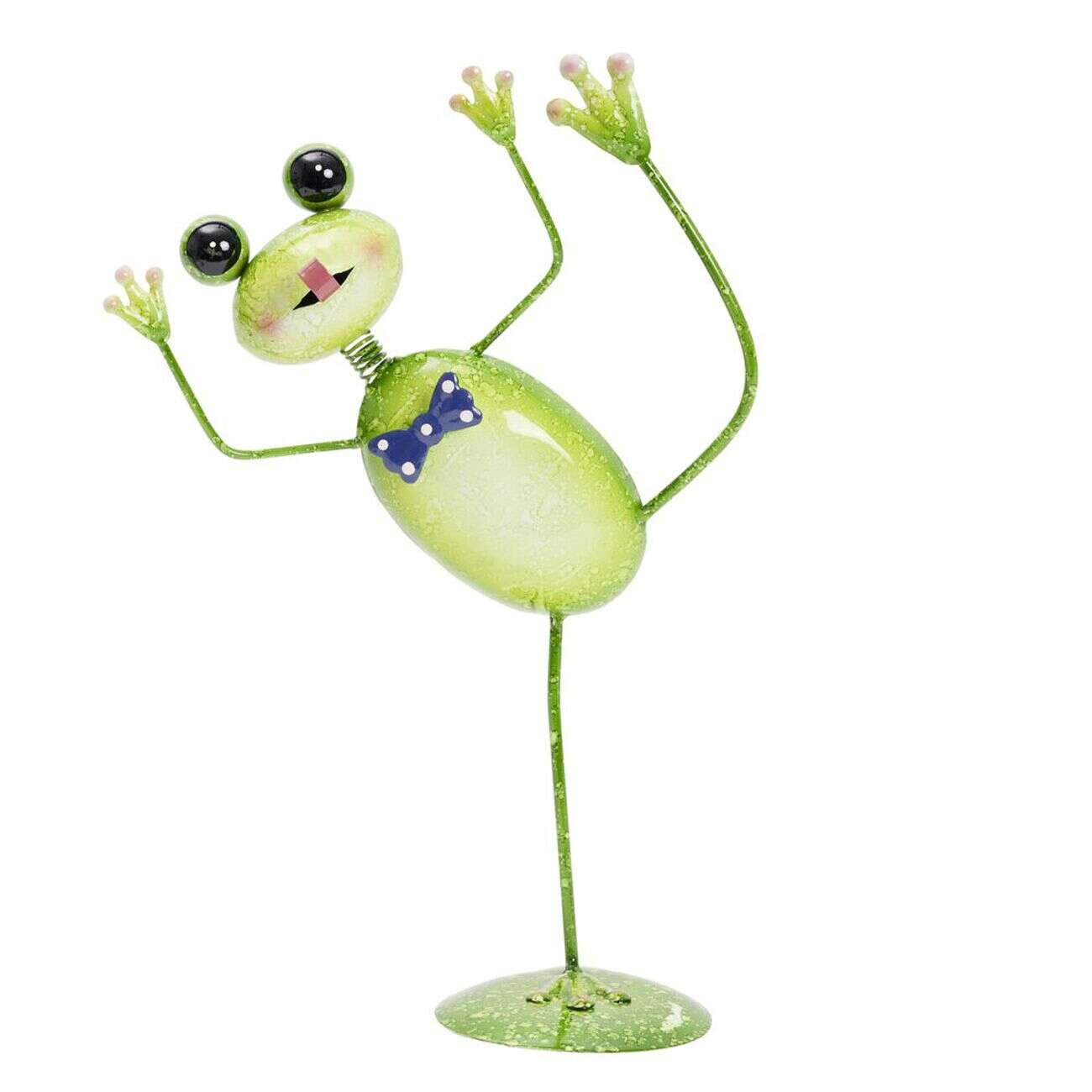 Décoration de jardin à poser en métal forme grenouille yoga H37cm (3 modèles)