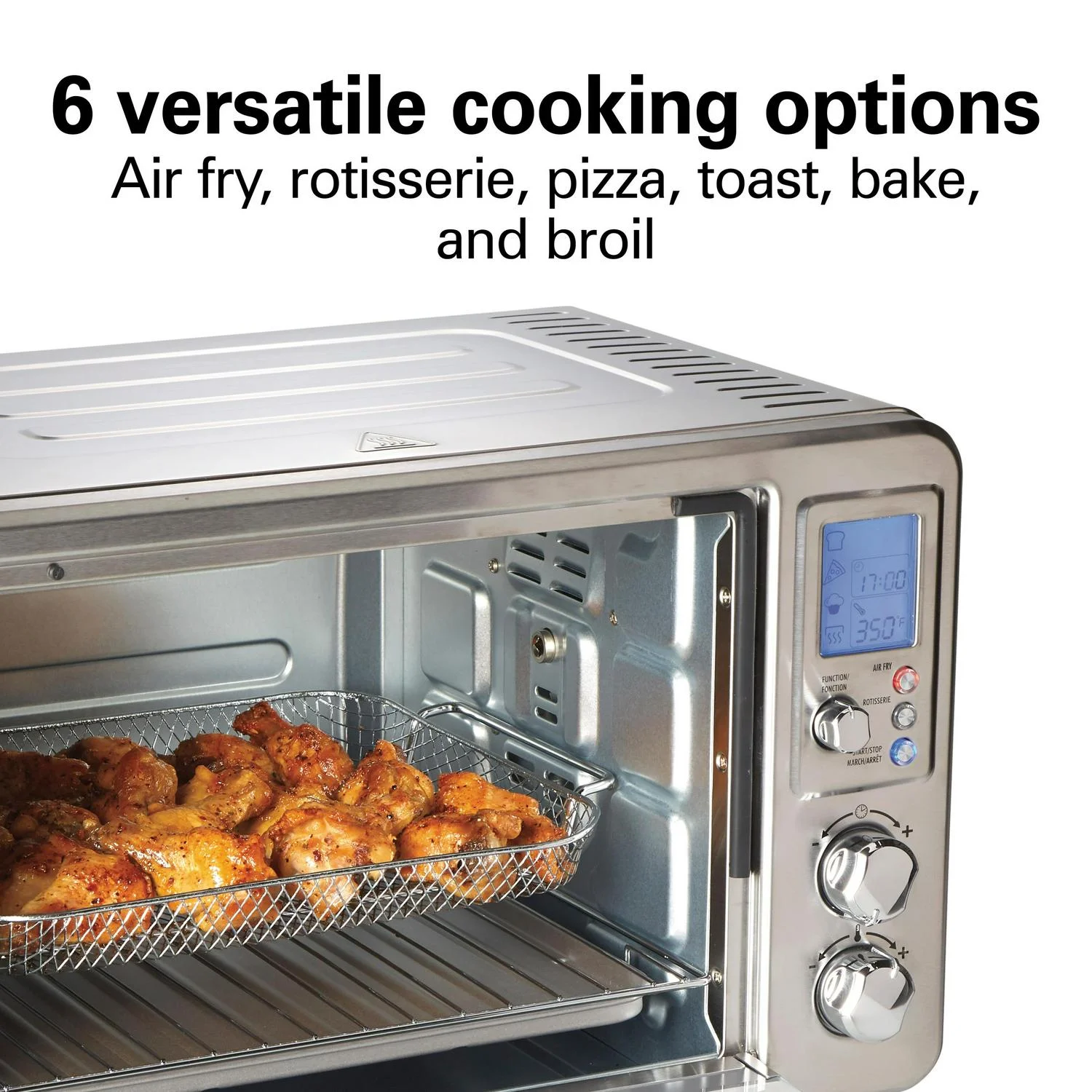 Hamilton Beach Sure - Crisp Digital Air Fryer Toaster Oven with Rotisserie - 9 x 12