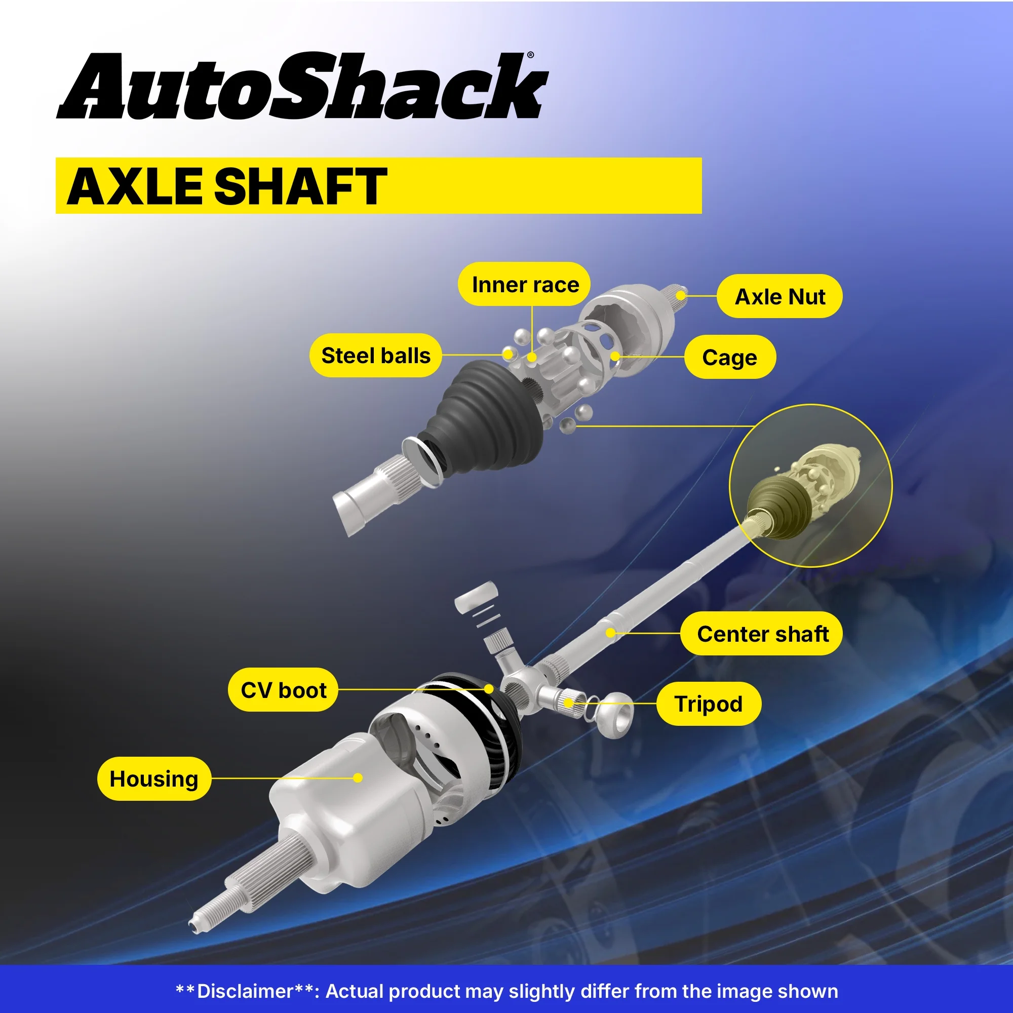 Front CV Axle Shafts | Replacement for 2007-2017 Jeep Compass 2007-2015 Jeep Patriot | 2-PC - Image 3