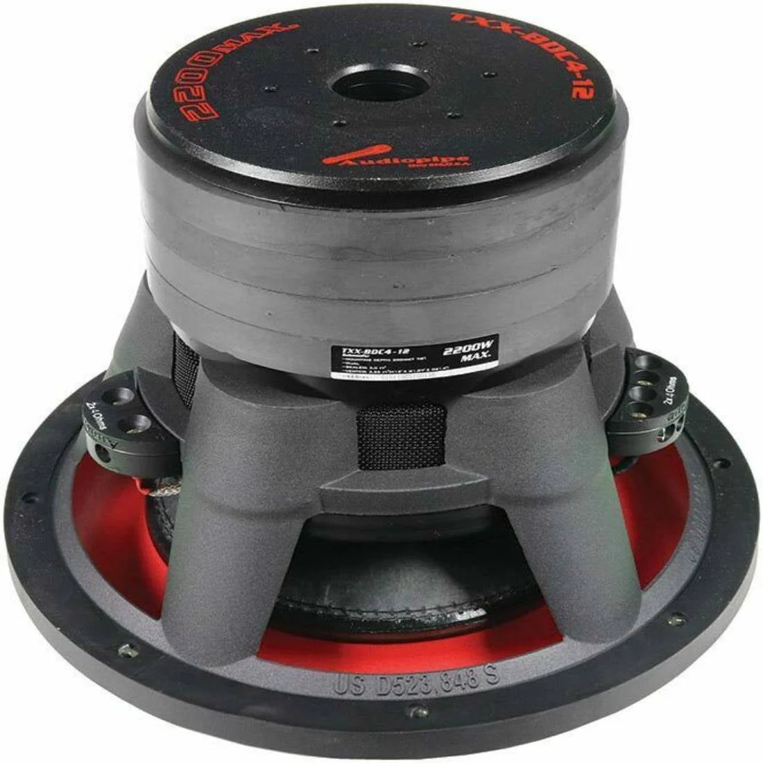 Audiopipe TXX - BDC4 - 12 12 in 2, 200 Watt Dual Car Speaker Subwoofer, Black