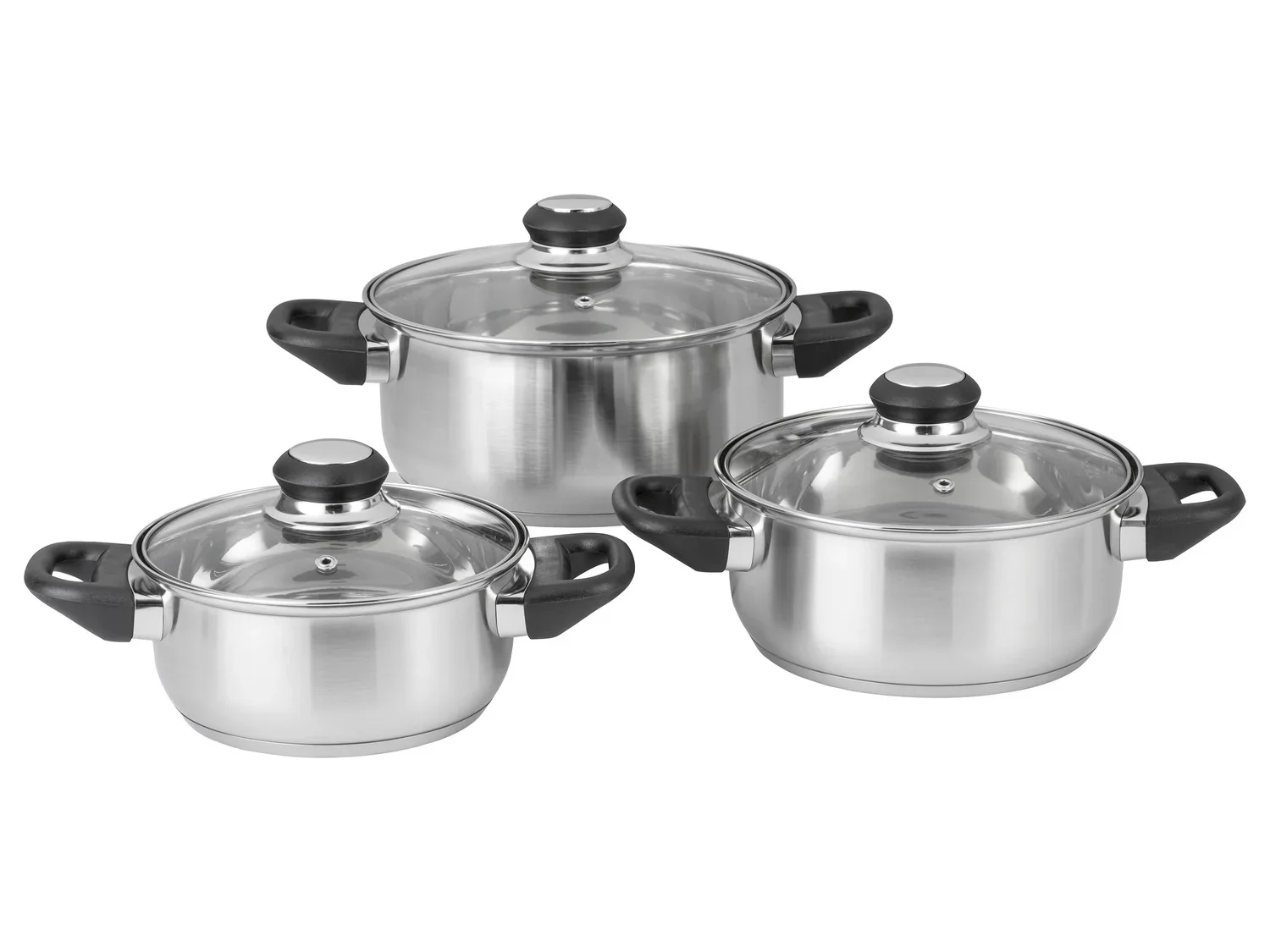 ERNESTO Set de 3 faitouts en acier inoxydable