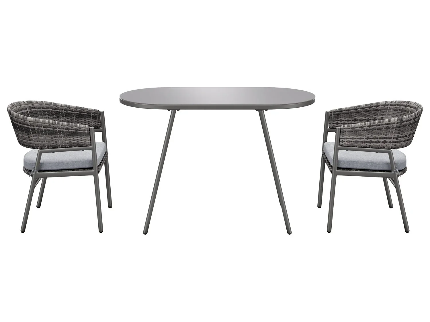LIVARNO home Salon de balcon en acier, 3 pices